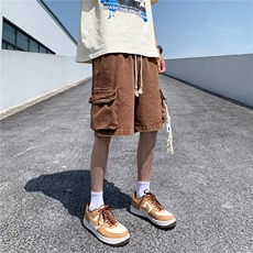 简约慵懒原宿新款牛仔工装短裤裤夏季潮流五分裤青春流行潮百搭男，男装牛仔裤，星座1013