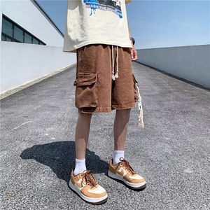 简约慵懒原宿新款牛仔工装短裤裤夏季潮流五分裤青春流行潮百搭男图片