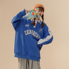 中性风POLO领卫衣女情侣大码M-5XL休闲套头卫衣男外套类C7720P55，男装Polo衫，星座227-7