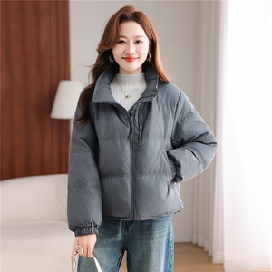 羽绒服女冬季新款纯色休闲洋气百搭羽绒外套图片