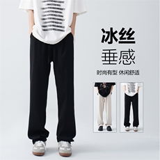 INS夏季新款潮流合身垂感百搭西裤休闲裤B315-K24125-特p30控58，男装休闲裤，电商B315
