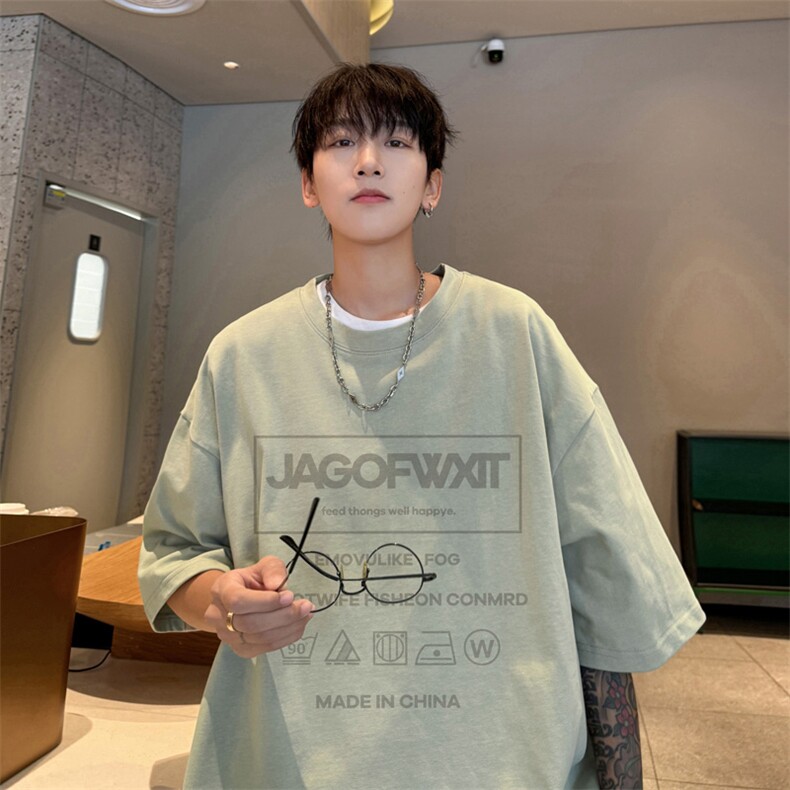 量大优供视频230g重磅纯棉短袖t恤男XT517-特P19,男装T恤,电商B371