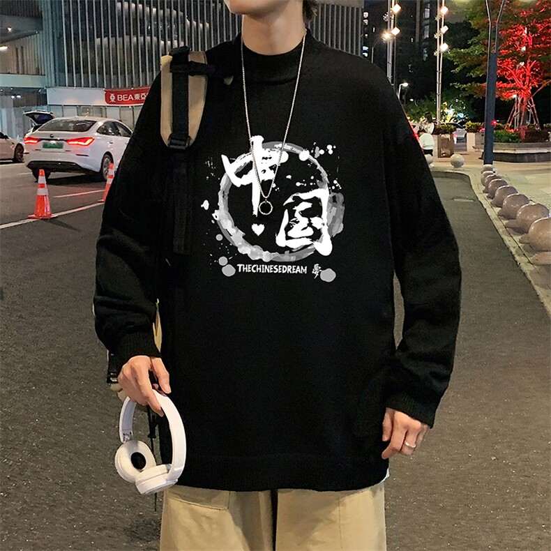 M18134-P45加绒款-P65半高领毛衣男士大码针织衫男毛线衣男,男装针织衫/毛衣,电商A040