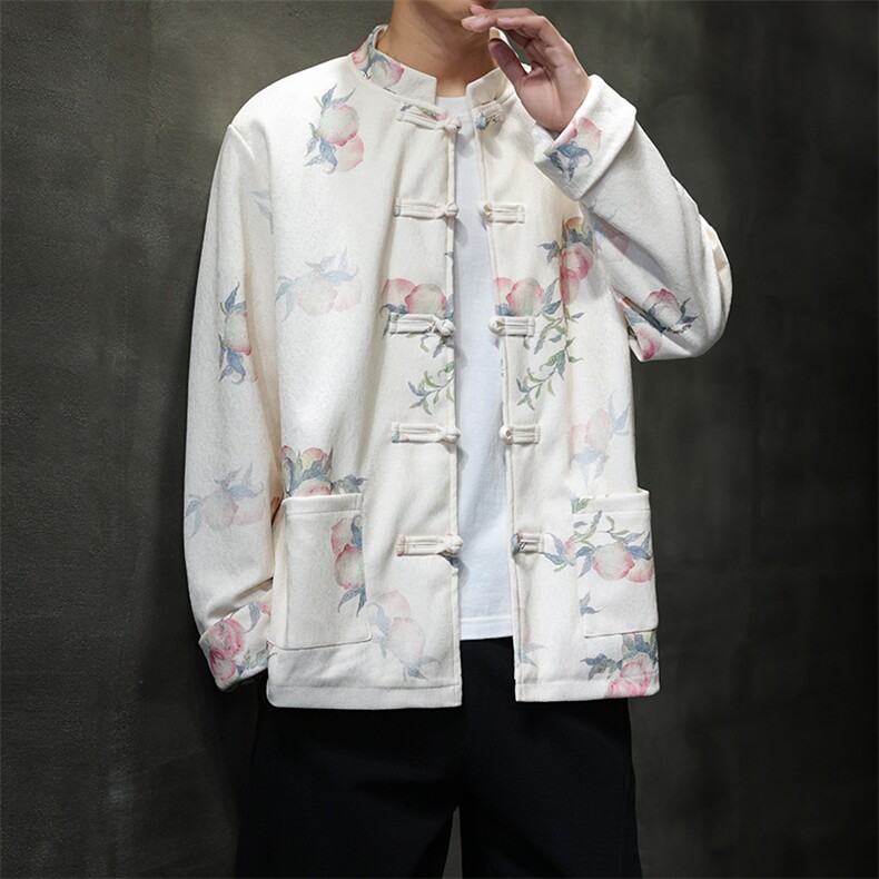 2026春装新款风夹克外套新中式蟠桃唐装复古汉服2511-P128,男装夹克,电商A057B