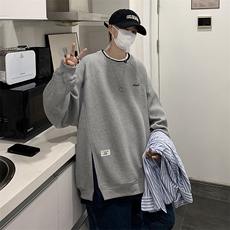 假两件卫衣男春秋季2024新款美式休闲刺绣XW021P45，男装卫衣，星座1116-2