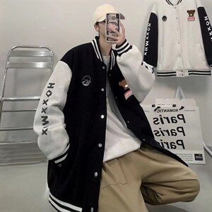 青春休闲加绒男夹克外套Y80P40图片