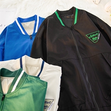 毛毯风2026春季新款印花棒球服夹克外套情侣休闲潮A436-8901-P50，男装夹克，电商A436