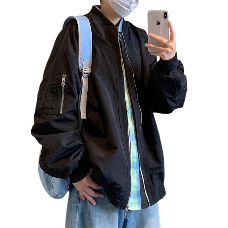 飞行员夹克男解构设计棒球领短外套男XH24-P70,男装夹克,电商B367