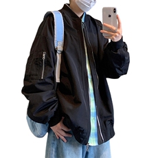 飞行员夹克男解构设计棒球领短外套男XH24-P70，男装夹克，电商B367