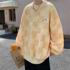 情侣毛衣男秋冬季新款宽松慵懒风针织衫奶系穿搭青少年Y9109-P45，男装针织衫/毛衣，星座1008