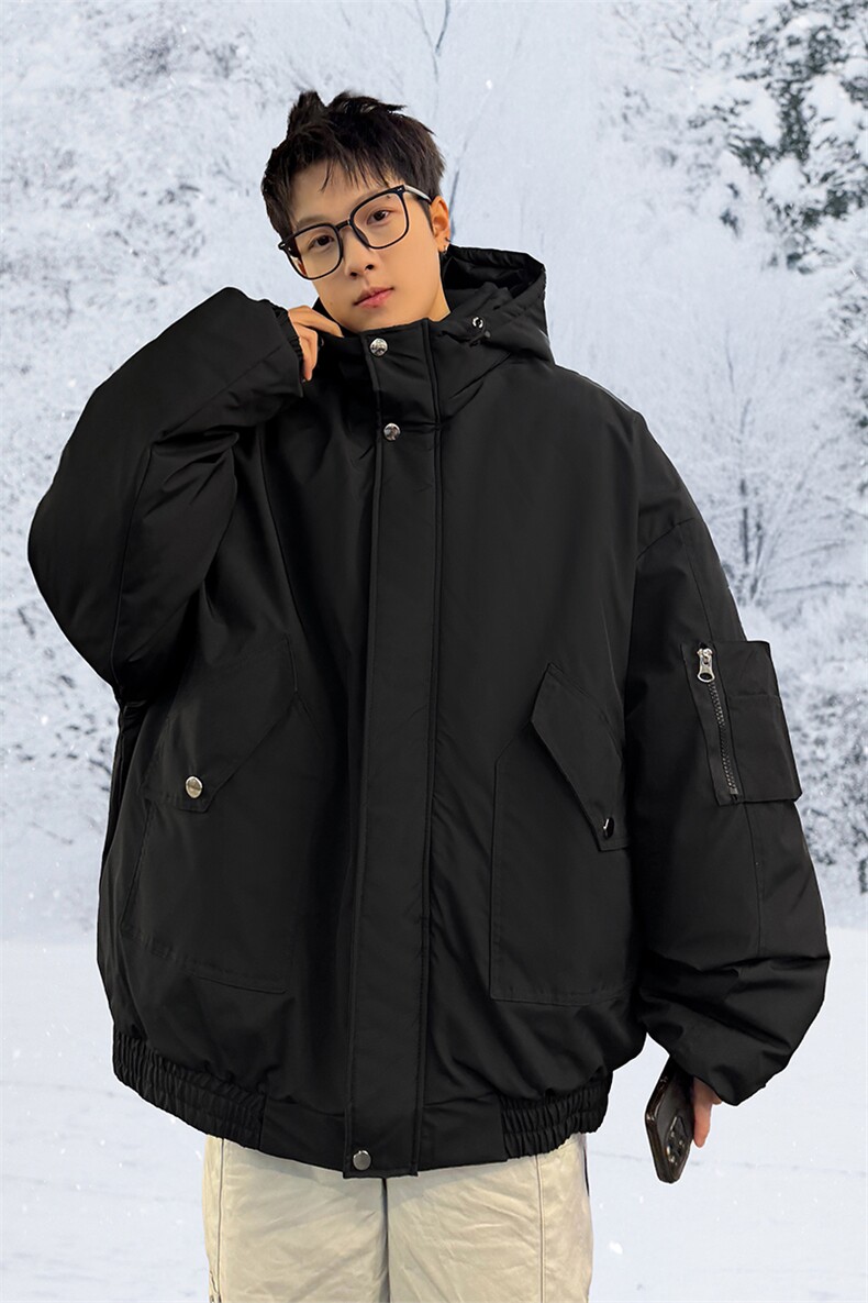 棉服男冬季新款港风宽松连帽棉衣MF9006-P90,男装棉衣,星座214-3