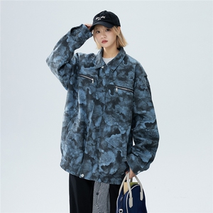 2026春季新款美式潮牌翻领夹克男女同款高街痞帅百搭外套W363P113图片
