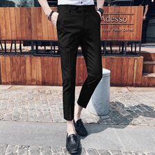 2021夏季英伦风小脚九分裤男式韩版休闲裤西装裤A470，男装休闲裤，电商A207