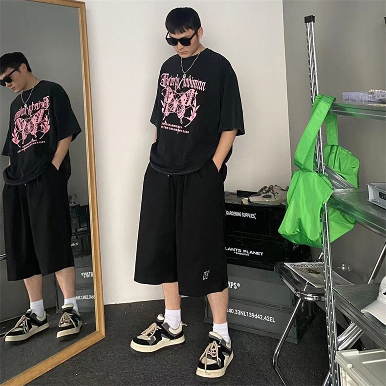 【现货主推款】夏工装七分裤男短裤阔腿裤休闲裤DK1309-P40控58,男装牛仔裤,星座810(原QT5070)