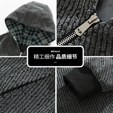连帽开衫外套男2025秋季美式复古潮牌重磅拉链夹克Q5561-P68，男装夹克，星座610（原A335）
