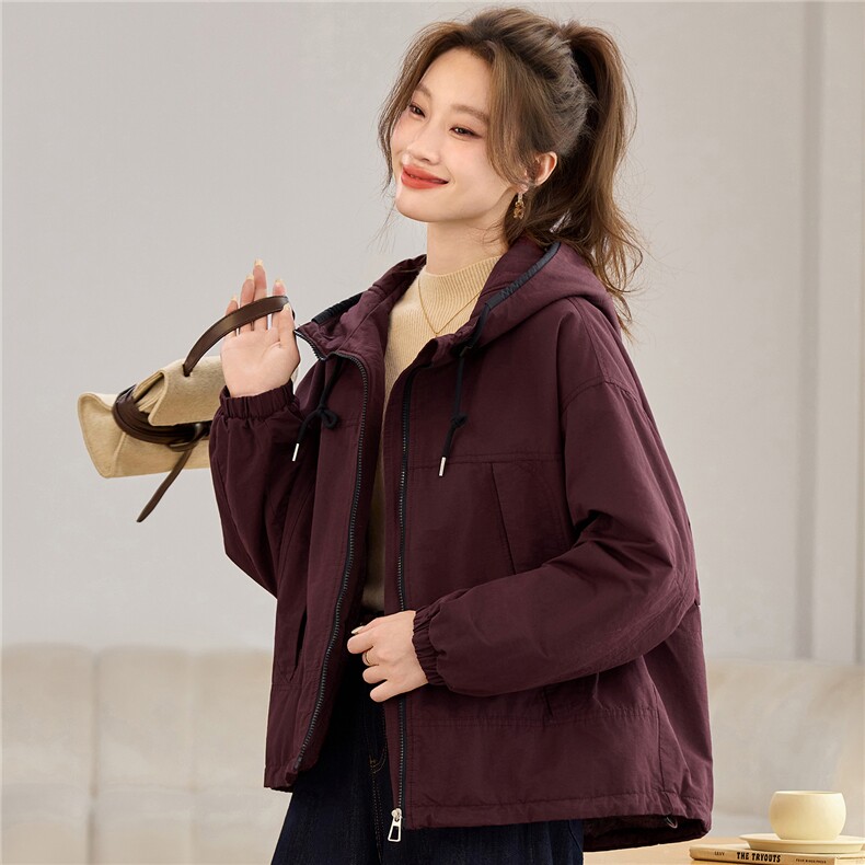 2025年冬季时尚潮流中长款休闲加绒加厚派克服，女装派克服，独衣靓