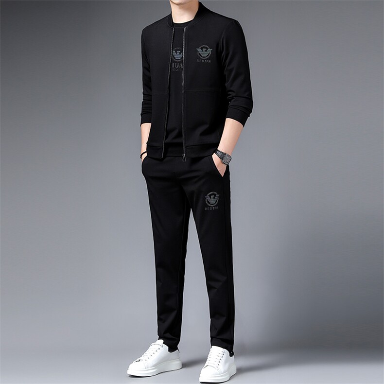 SA9608-3钱塘2020-2中青年男士新款时尚休闲帅气卫衣套装P240,男装休闲套装,钱塘207-2