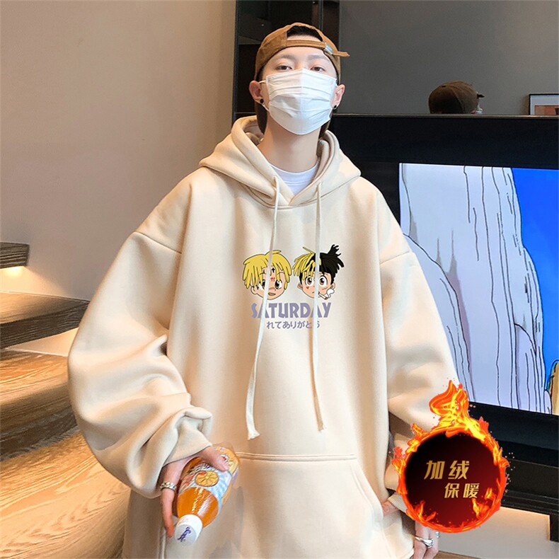 直播品质500克重磅秋冬美式加绒加厚卫衣外套Y188常规P35加绒P40,男装卫衣,电商A486