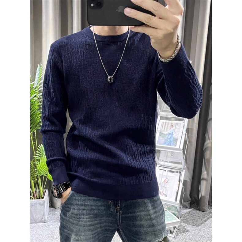 纯色男士毛衣秋冬新款修身圆领潮流简约毛线衫流行青年长袖针织衫,男装针织衫/毛衣,星座1210-1