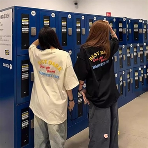 万针全刺绣工艺抖音得物高品质260克重磅纯棉双纱美式高街短袖T恤图片