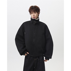 座山雕毛呢短款大衣棉服宽松立领加厚保暖棉衣外套-MY05特P110，男装棉衣，电商B289