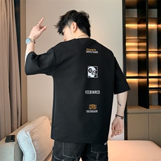 男夏季宽松休闲百搭T恤T6887小码P22大码P25，男装T恤，星座914
