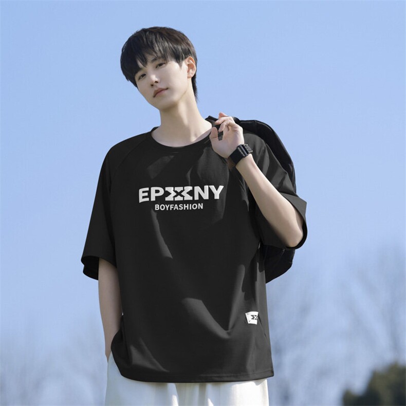 潮牌发泡印花圆领短袖男士T恤休闲时尚夏季薄款宽松大码夏装半袖,男装T恤,星座1107-1