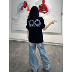 原版贴布刺绣纯棉短袖ZX0301-P35，男装T恤，星座313A(原308A-2)