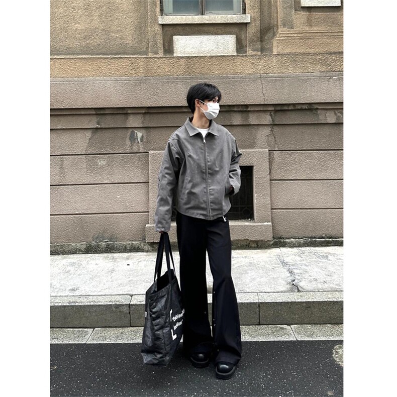 【有货】cleanfit灰色短款盔甲外套男春秋高级感夹克S260LL-P65,男装夹克,星座1007（原301D）