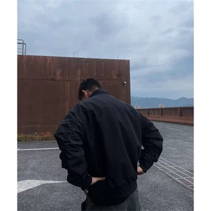 美式复古教练飞行员夹克男春秋款三防立领工装机车棒球服短款外套图片