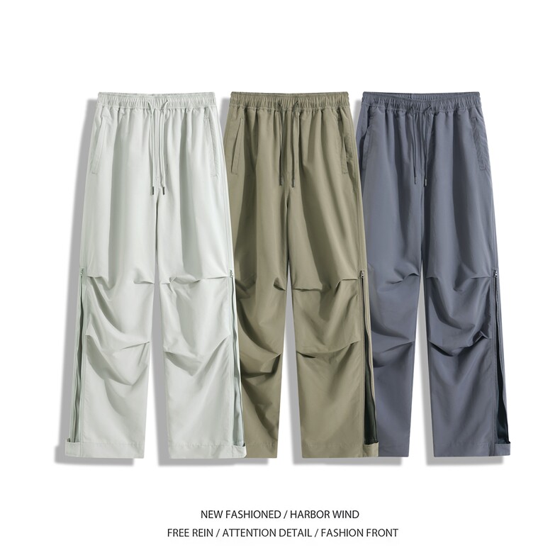春夏新款户外机能褶皱拉链透气宽松休闲裤B315-K25733-特p36控68,男装休闲裤,电商B315
