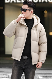 主推秋冬男士连帽羽绒服外套轻奢商务休闲90绒子白鸭绒羽绒服图片