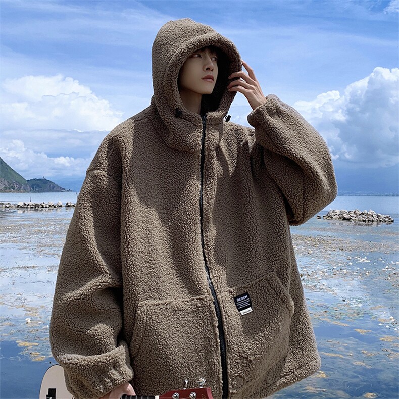 双面复合精品羊羔绒宽松连帽情侣棉服XZ609-WT2332-P88-控148,男装棉衣,星座609