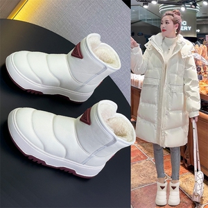 厚底雪地靴女2024新款冬季加绒加厚雪地棉女短靴图片