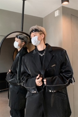 小众金属垫肩西装外套男设计感高级西服夹克XZ514-2-24234-P128，男装夹克，星座514-2(原B239)