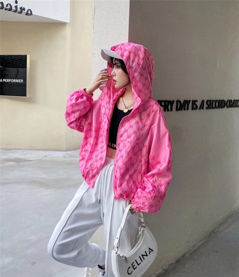 初夏短款薄防晒服,女装其它,火红