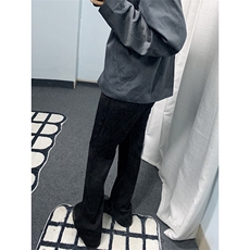 B221美式ins高街纯色情侣款休闲微喇冰丝西裤LK23083-P55控78，男装休闲裤，电商B221