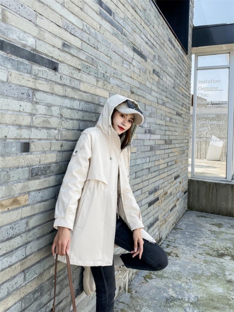 派克加中长款腰身抽绳收腰，其它，百变诱惑