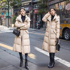 《现货》新款长款过膝韩版修身收腰时尚加厚羽绒服白鸭绒，女装羽绒服，难舍钰依