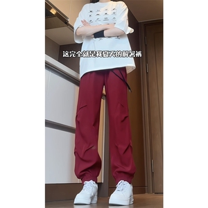 直播品质 夏季薄款冰丝裤凉感速干休闲裤褶皱束脚长裤CK999-特P35图片
