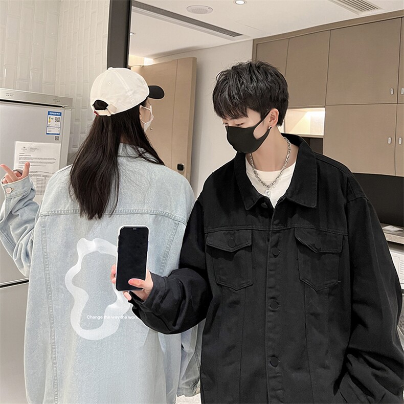 牛仔夹克男大码牛仔外套男茄克NJ77390-P60,男装夹克,电商A040