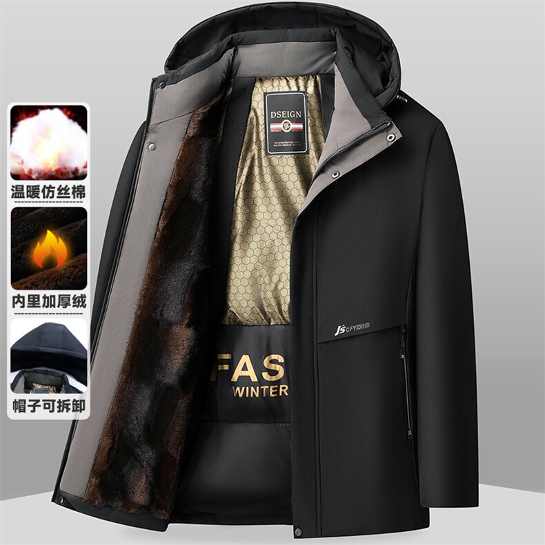 主推石墨烯加绒加厚中老年棉衣男士中年保暖棉服爸爸冬装外套图片