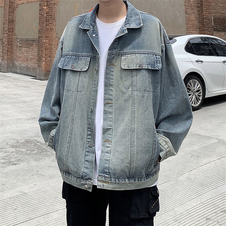 现货~男装宽松牛仔夹克水洗休闲牛仔外套男生茄克衫815-JK307P85,男装工装外套,星座716A-1（原星座815）