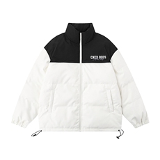 白底23新款冬季时尚百搭宽松PU皮棉服外套MY405P115控158，男装棉衣，电商A247-1