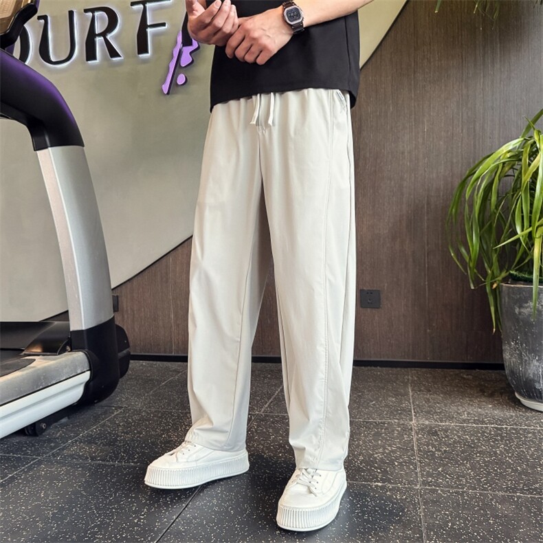B340-BK62-P5888社会小伙风店主风高品质冰丝裤超薄九分裤,男装休闲裤,电商B340