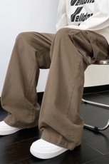 工装裤男春秋美式vibe潮牌松紧腰大码直筒裤子XZ514-2-K1557-P63，男装工装外套，星座514-2(原B239)