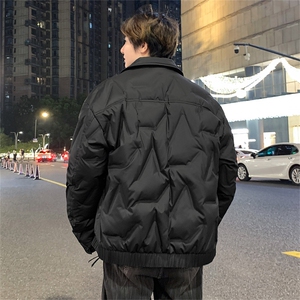 新款有报告冬季轻薄菱形格羽绒服潮外套新标90绒YR25335图片