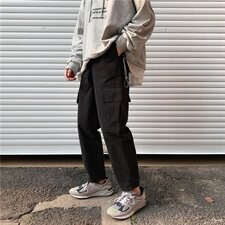 202-7-G2021春秋季新款男士休闲裤宽松直筒工装裤男，男装休闲裤，星座1302