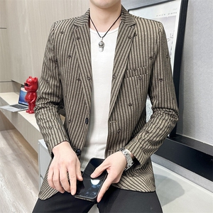 春秋帅气休闲韩版修身提花男士小西服 两扣西服XZ613B-5312-P70图片