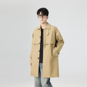 秋季英伦风韩版宽松中长款潮风衣外套FY023P118控158XZ402-2货足图片